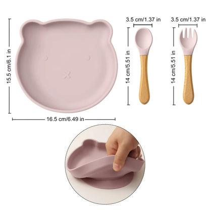 Silicone Suction Baby Feeding Set
