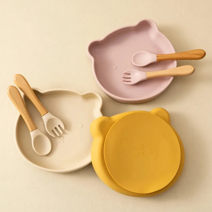 Silicone Suction Baby Feeding Set